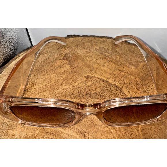 Mosanana Pink Rectangle Sunglasses Vintage Retro Fashion Trendy Clear 68-13-132 - Picture 3 of 8